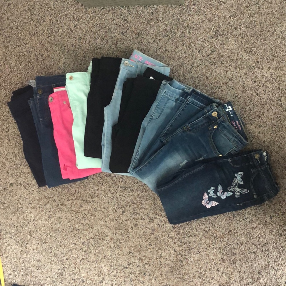 Jeans/Jeggings/Leggings Lot 10 pair Girls 5/6-7